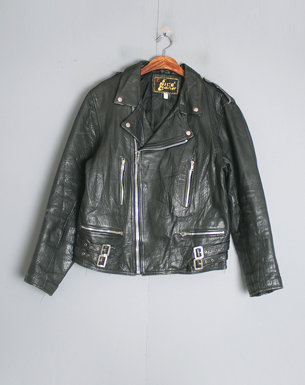 [빈티지샵 CAPTAIN]Cow Leather Rider Jacket