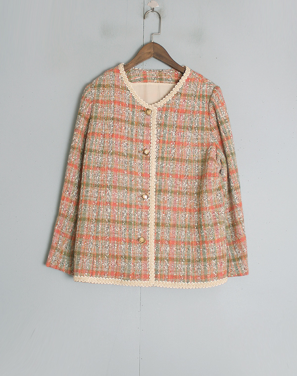 [빈티지샵 CAPTAIN]Vintage Wool Blend Tweed Jacket
